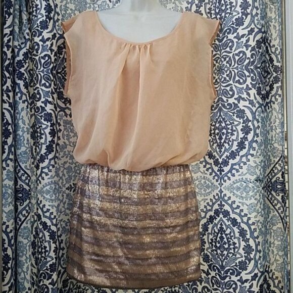 Lily Rose Dress Cocktail Sleeveless Sequin Sheer Top WOMEN'S WOMAN'S Medium - Picture 8 of 8